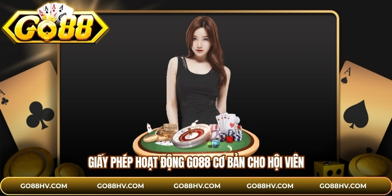 Giấy phép hoạt động GO88 cơ bản cho hội viên