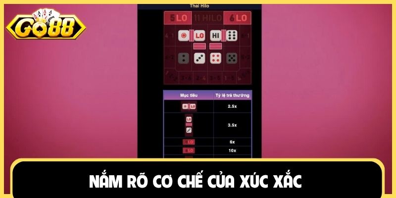 Nắm rõ cơ chế của xúc xắc
