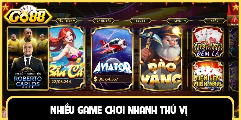 Nhiều game chơi nhanh thú vị